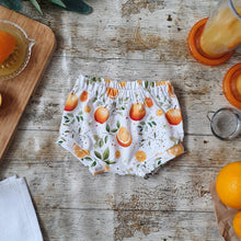 Load image into Gallery viewer, Orange Blossom Bummies - Unisex Kids Shorts - Orange Groves