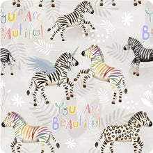 Load image into Gallery viewer, You Are Beautiful Bummie Romper - Zebracorn - Unisex Baby Romper - Bloomer Romper