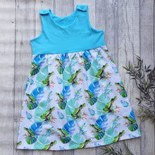 Load image into Gallery viewer, Bright Pinafore Dresses - Tropical Frog - Holiday Clothes for Kids