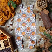 Load image into Gallery viewer, Acorn Beetles Footed Romper