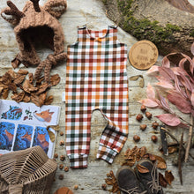 Load image into Gallery viewer, Autumn Check Full Length Romper