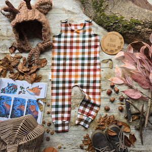 Autumn Check Full Length Romper