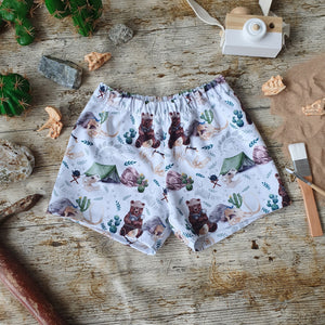 Beareontologist Relaxed Shorts - Fossil Hunting - Gender Neutral Kids Shorts