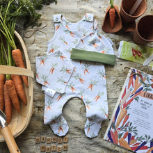 Load image into Gallery viewer, Carrot Patch Footed Romper Baby Bundle