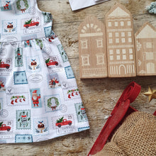 Load image into Gallery viewer, Christmas Stamp Collection Pinafore Dress