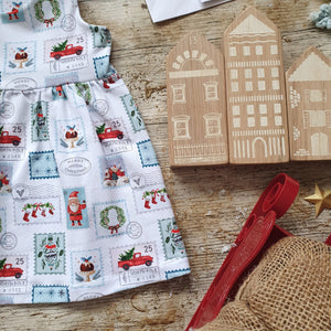 Christmas Stamp Collection Pinafore Dress