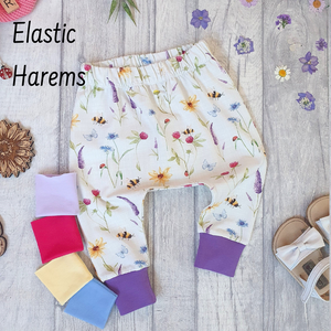 Lavender Fields Elastic Harem Pants