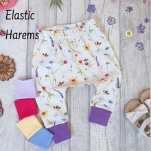 Load image into Gallery viewer, Hearts &amp; Roses Elastic Harem Pants