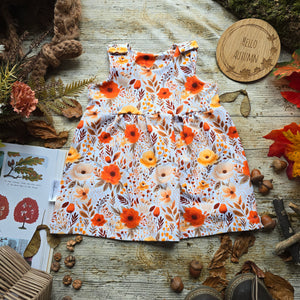 Fall Blooms Pinafore Dress