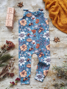 Floral Bee Full Length Romper