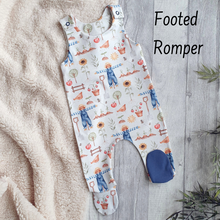 Load image into Gallery viewer, Heritage Blooms Footed Romper