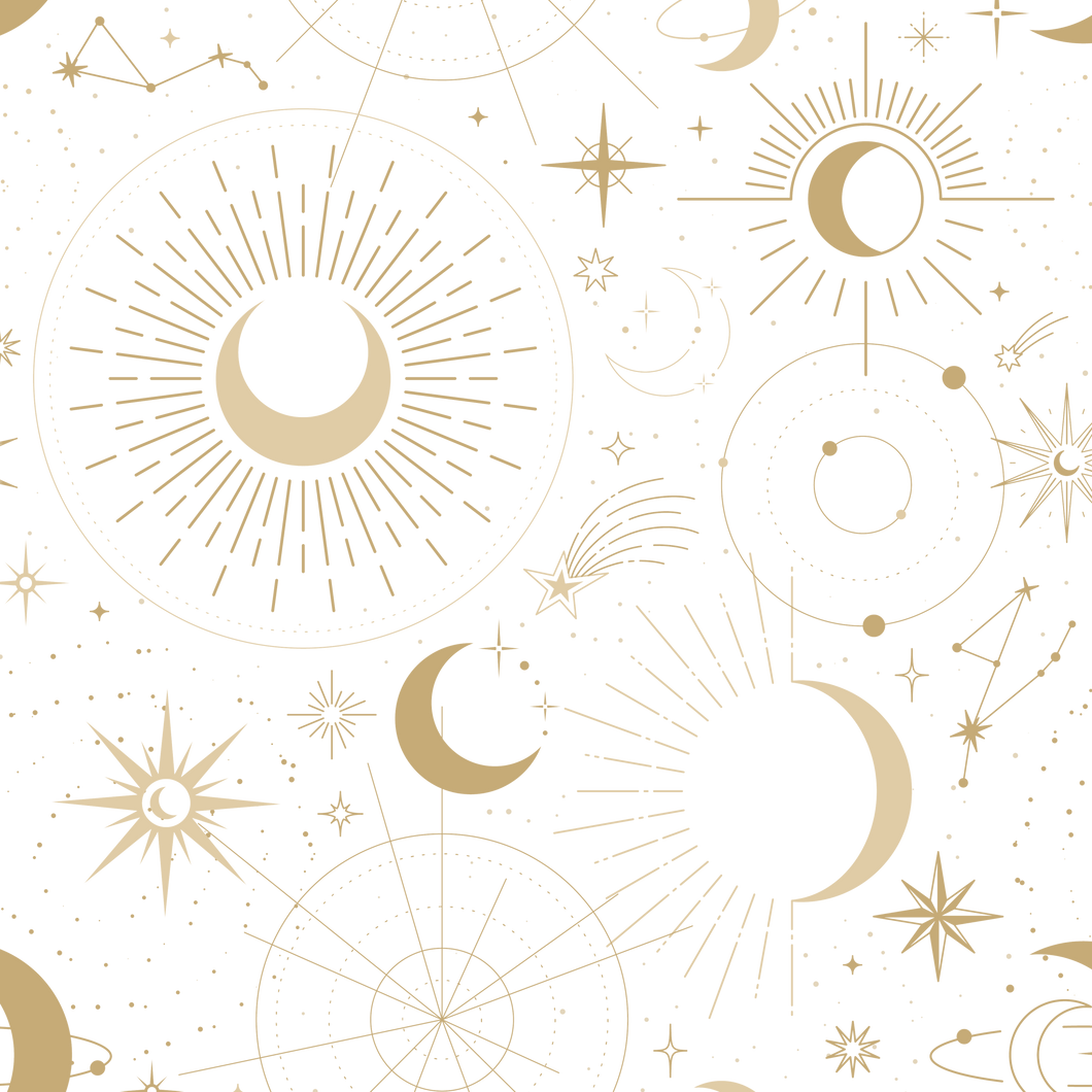 Golden Celestial - Moon - Stars - Astronomy - Gender Neutral - Bummies - Bloomers 