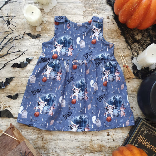 Haunted Forest Pinafore Dress - Girls Halloween Dress 