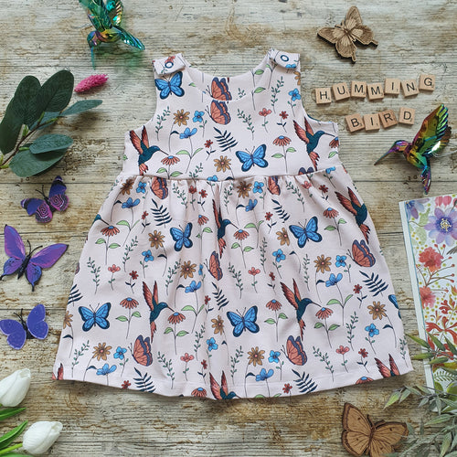 Hummingbirds Pinafore Dress