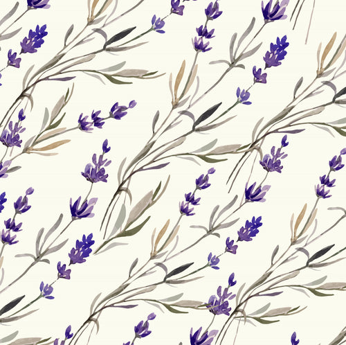 Lavender Fields Popper Romper - Sleepsuit without Feet - Purple Flowers Popper Down Romper - Unisex