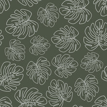Load image into Gallery viewer, Monstera Mist Elastic Harem Pants
