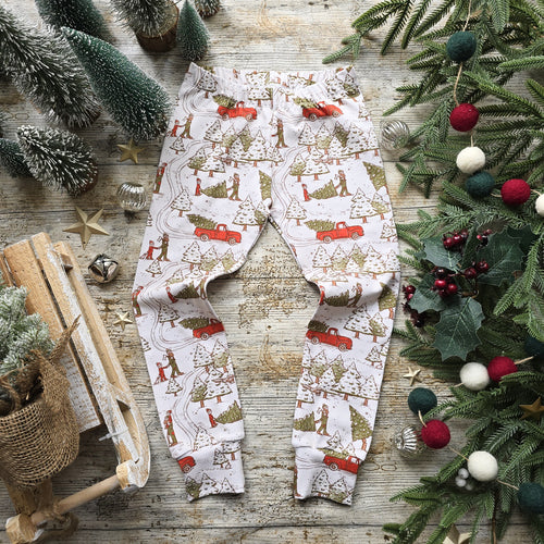 Pine Tree Picking Slim Leg Leggings