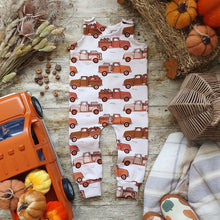 Load image into Gallery viewer, Pumpkin Truck Full Length Romper