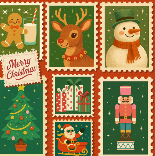 Retro Christmas Slim Leg Leggings