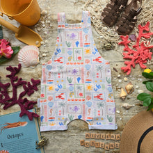 Load image into Gallery viewer, Riviera Postcard Dungarees