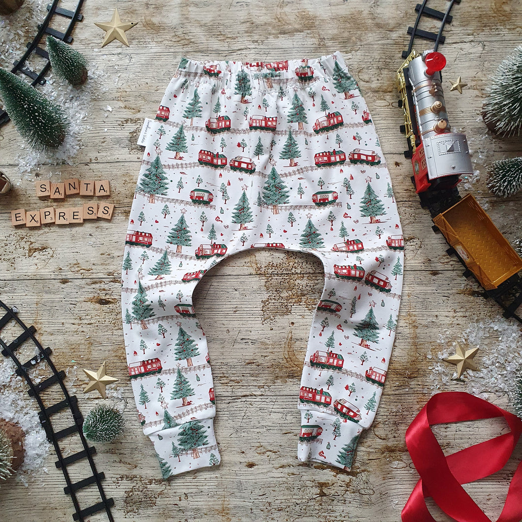 Santa Express - Festive Train - Christmas Travel - Baby Xmas Leggings