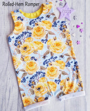 Load image into Gallery viewer, Floral Bee Rolled-Hem Romper