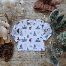 Load image into Gallery viewer, Starry Night Kids Top - Winter Woodland Theme - Baby Tee