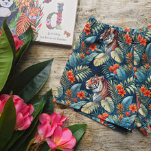 Load image into Gallery viewer, Tiger Blooms Relaxed Shorts