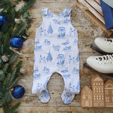 Load image into Gallery viewer, White Christmas Footed Romper