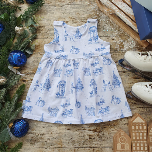 White Christmas Pinafore Dress