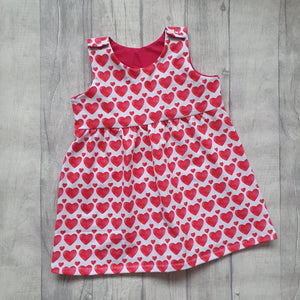 Love Hearts Pinafore Dress RTP