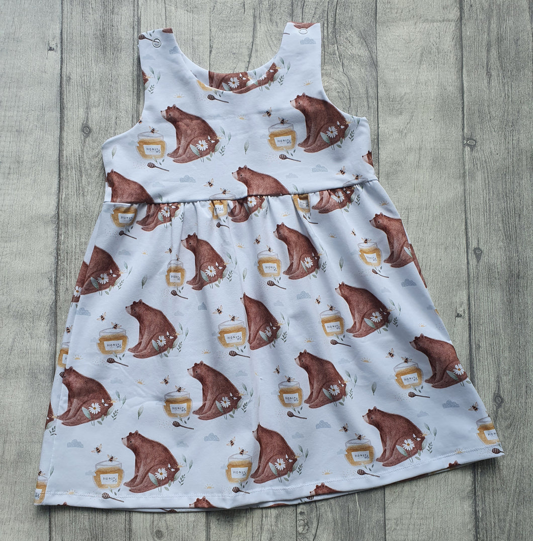 Honey Bear Pinafore Dress RTP