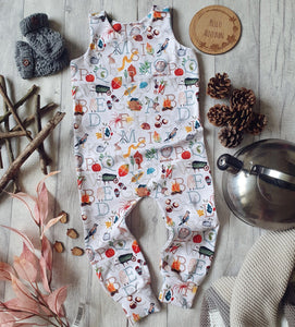 Autumn Alphabet Full Length Romper RTP