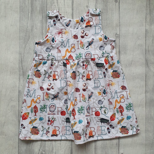 Autumn Alphabet Pinafore Dress RTP