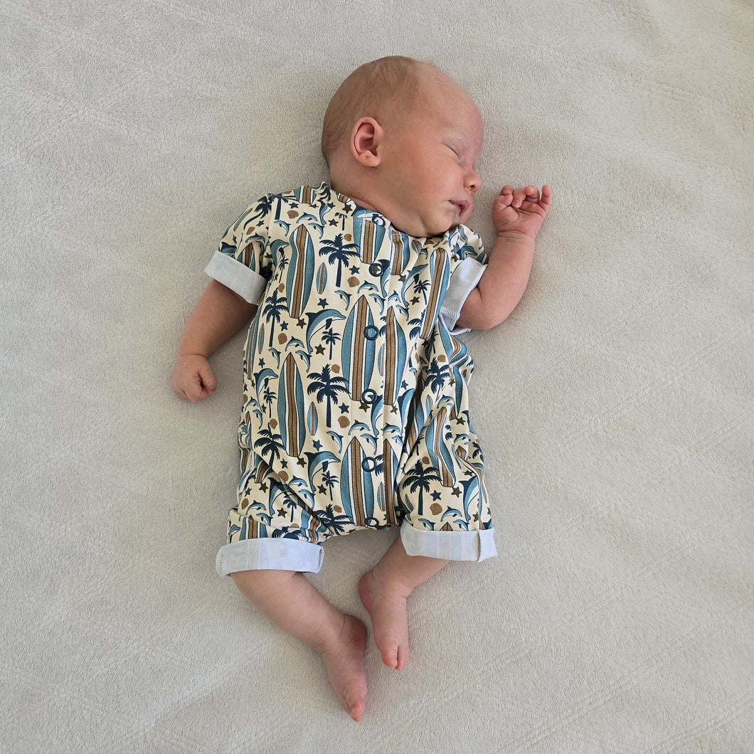 Dolphin Surf Popper Romper