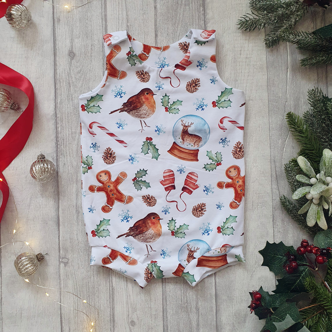 Traditional Christmas Bummie Romper RTP