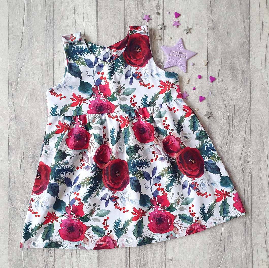 Festive Spray Pinafore Dress RTP