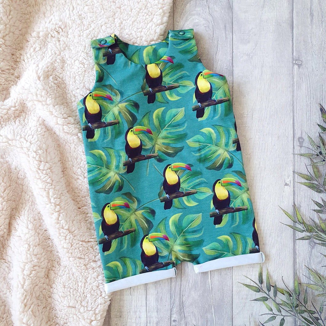 Toucan Rolled-Hem Romper RTP