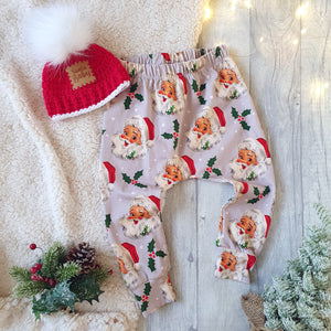 Vintage Santa Elastic Harem Pants