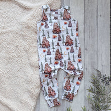 Load image into Gallery viewer, Storytime Full Length Romper - Mummy and Baby Bear - Gender Neutral Dungarees - Campfire - Unisex Baby Romper