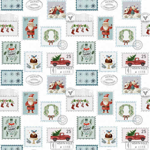 Christmas Stamp Collection Dribble Bib