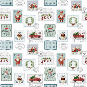 Christmas Stamp Collection Dribble Bib