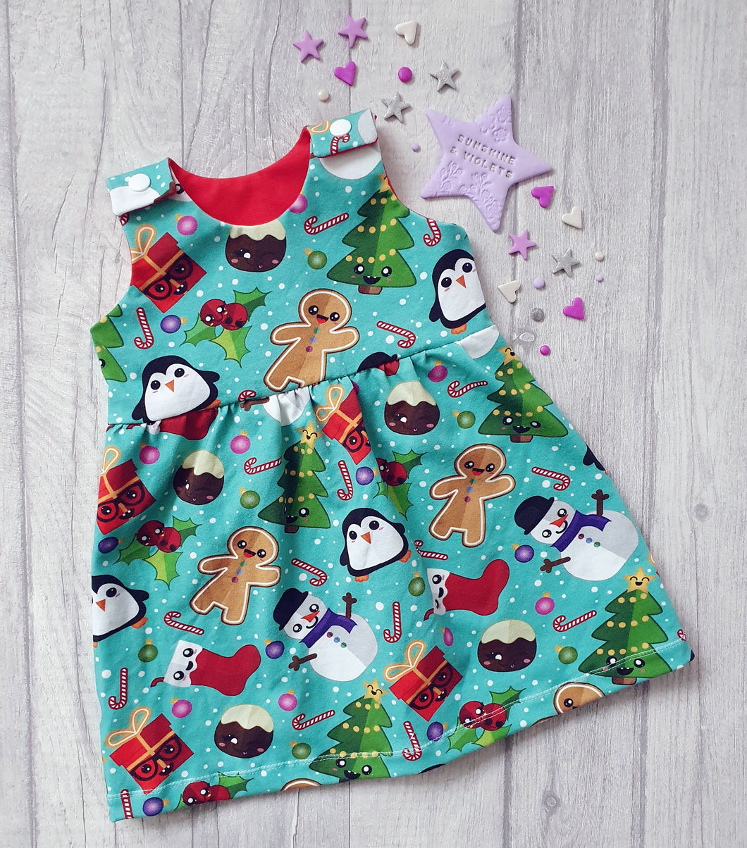 Festive Friends Pinafore Dress