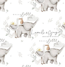 Load image into Gallery viewer, Hello Little One - Elephant and Stork - Baby Design - Bummies - Bloomers - Gender Neutral - Unisex