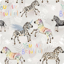 Load image into Gallery viewer, You Are Beautiful - Unique Sleep Suits - Zebracorn - Rainbow Zebra - It&#39;s Okay to be Different - Sleep Suits - Gender Neutral Baby Grow